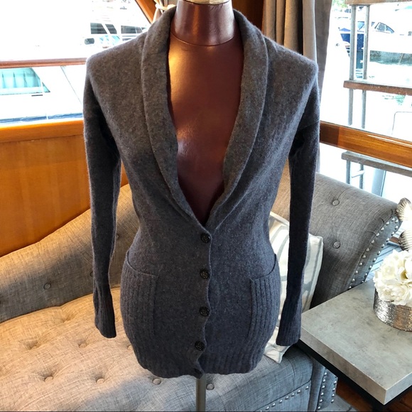 Banana Republic Sweaters - Banana Republic Grey V-Neck Cashmere Cardigan XS